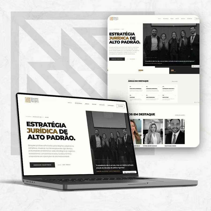 Novo site da BMR Advogados alinhado à nova identidade visual, em conformidade com a OAB